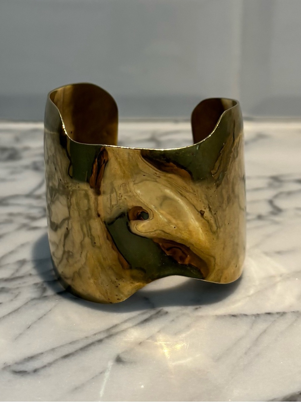 Vintage Solid Brass Cuff